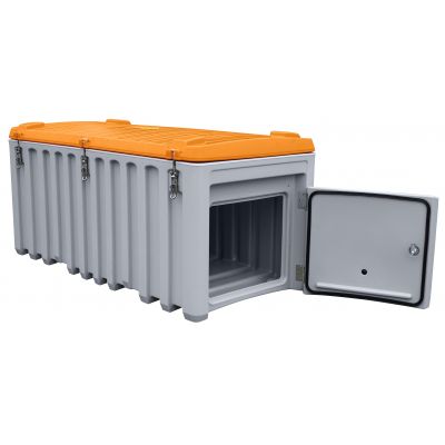 CEMbox 750 l  con porta laterale, grigio/arancione